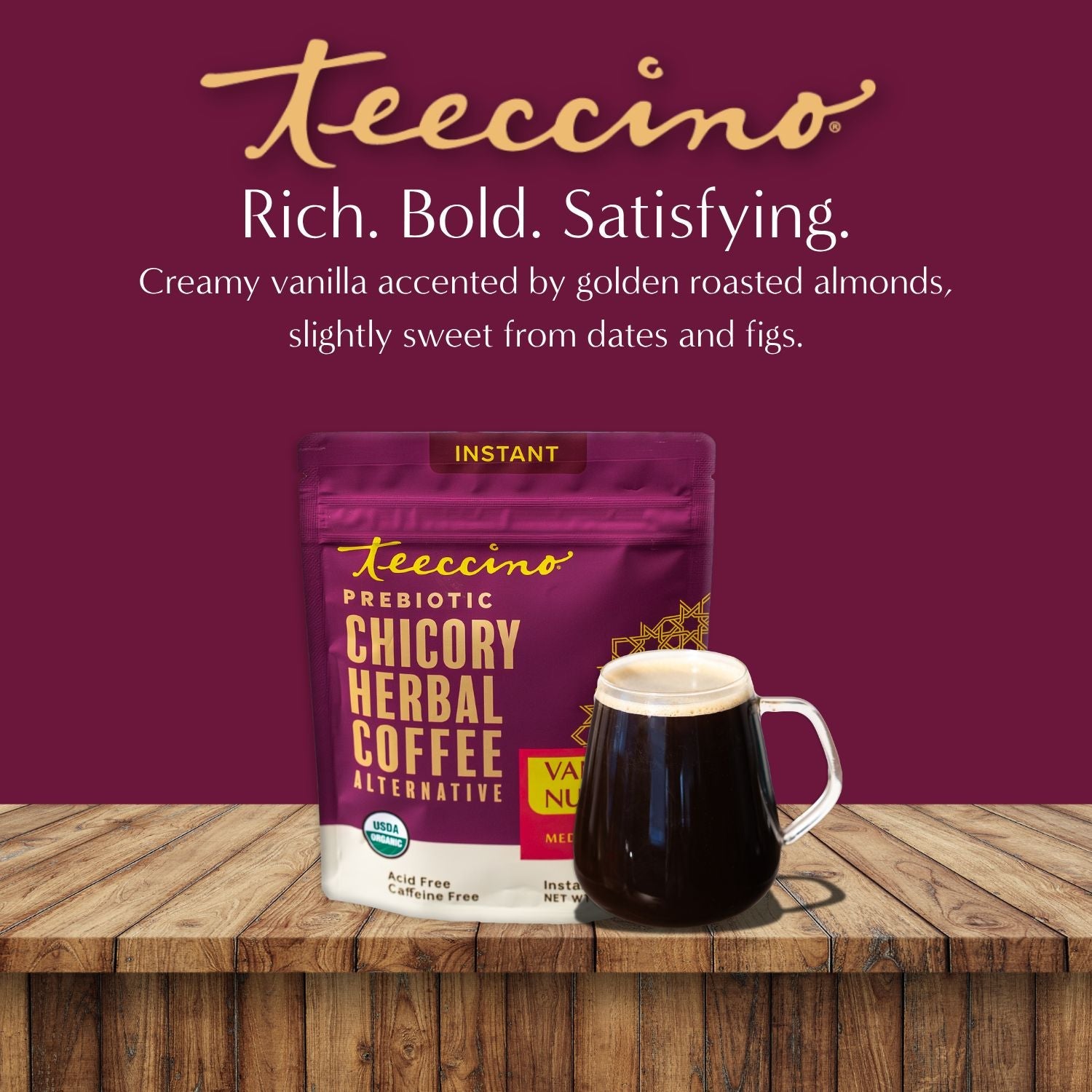 Instant Vanilla Nut Herbal Coffee